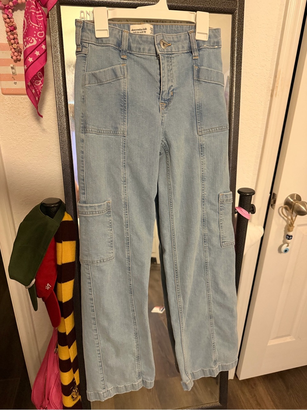 Abercrombie girls High rise wide-Leg Utility Jeans - Casual girls Denim 11/12
